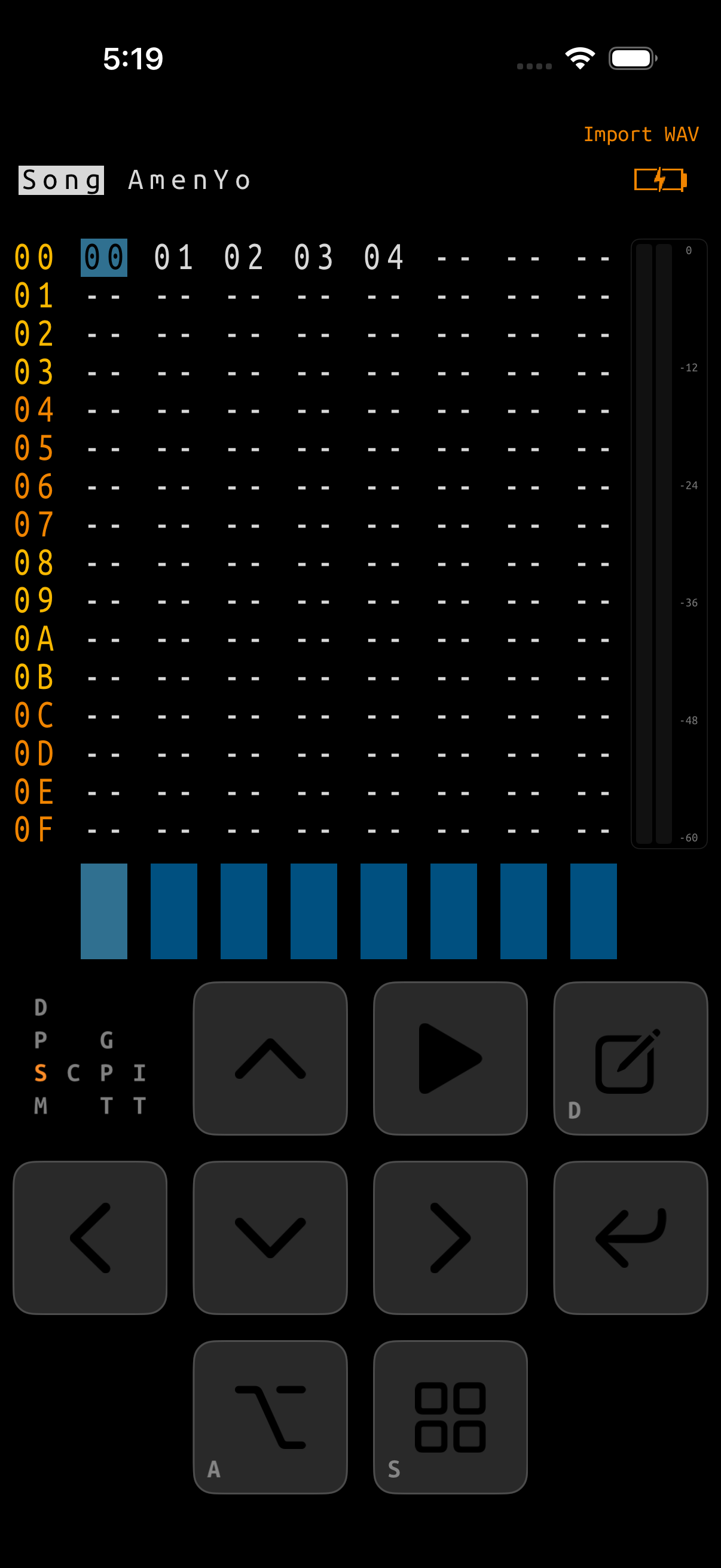 GlassTracker Song screen on iPhone